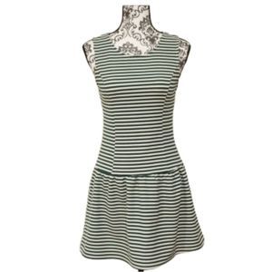 Green and White Stripe Dress